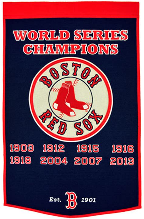 red sox world series wins banner